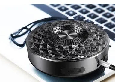 Portable Bluetooth sound box wireless speaker in black, orange, and silvery white colours