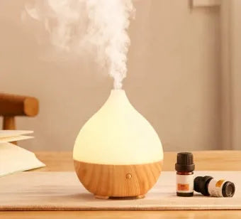 Asakusa wood grain vase-shaped USB aroma diffuser on a surface