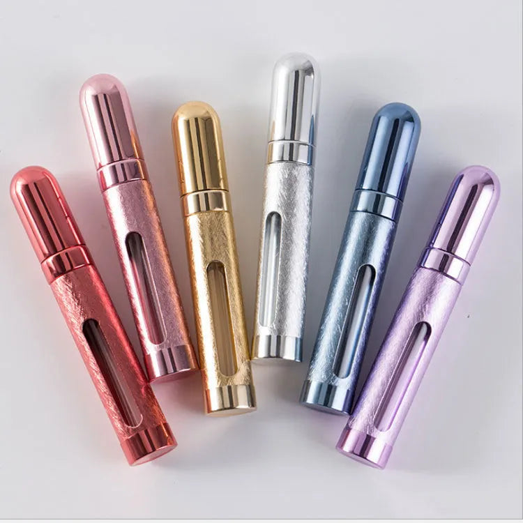 12ml aluminium bullet-shaped perfume bottle with glass liner in assorted colours