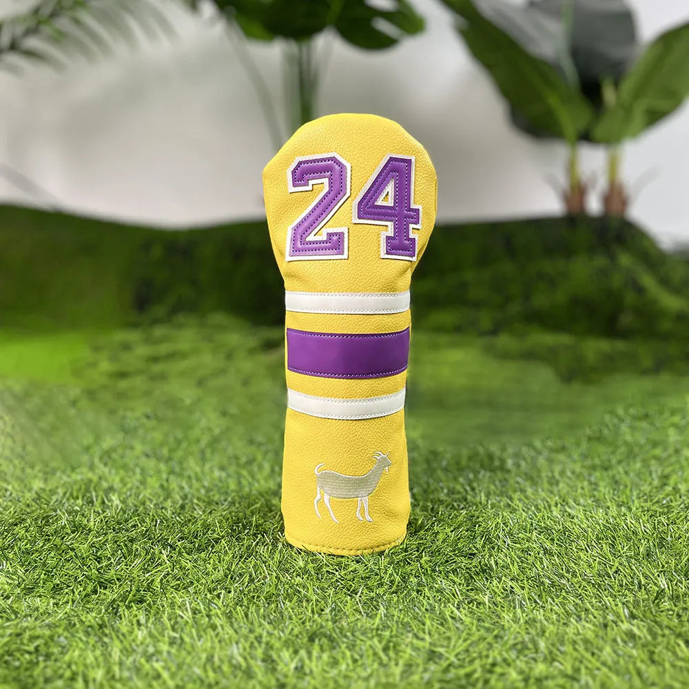Wooden pole design golf club sleeve set with four headcovers in choice of colours