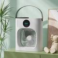 White USB refrigeration air conditioner fan with brushless motor and timing screen display