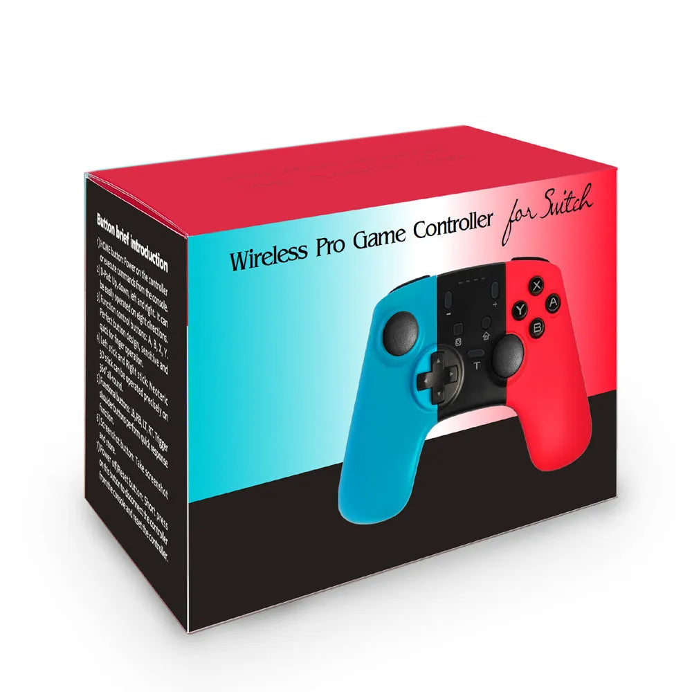Black wireless Nintendo Switch Pro controller with analogue sticks, action buttons, and D-pad