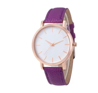 35.5mm square quartz wristwatch with PU leather strap in thirteen colour options