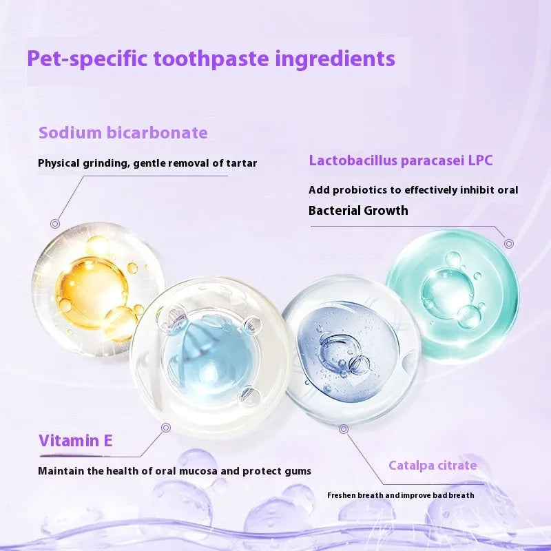 White and blue pet toothbrush pen for dog and cat teeth whitening and tartar cleaning