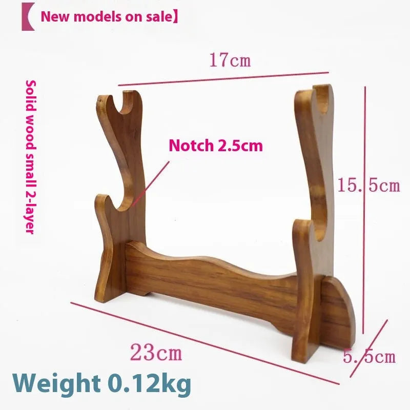 Chinese style handmade wooden bracket shelf with multiple layer options on display.
