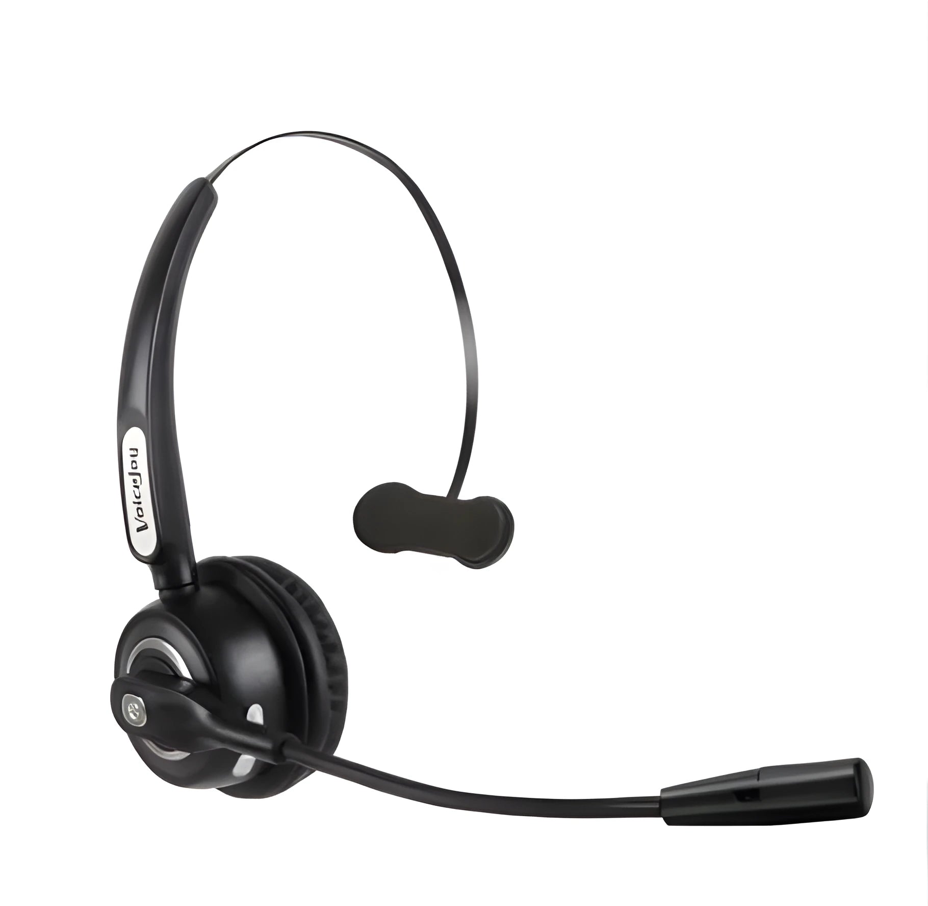 Single-ear Bluetooth headset with microphone for truck drivers featuring noise cancellation technology