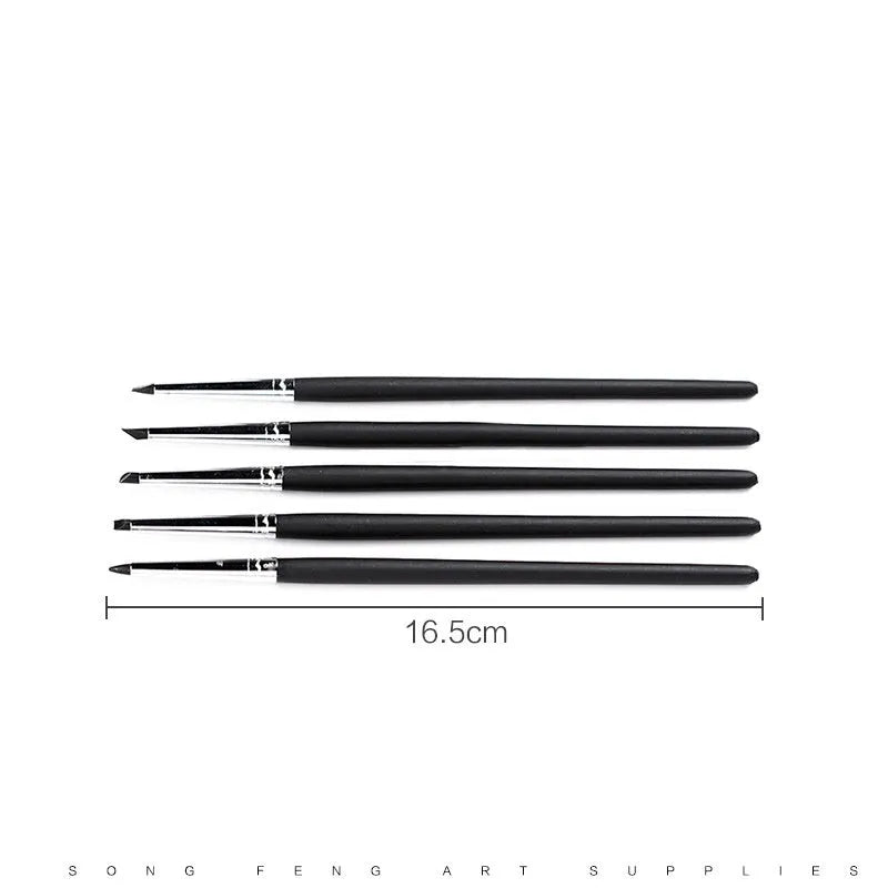 27-piece pottery tool set with roller, featuring wood, stainless steel, and plastic sculpting tools on a table.
