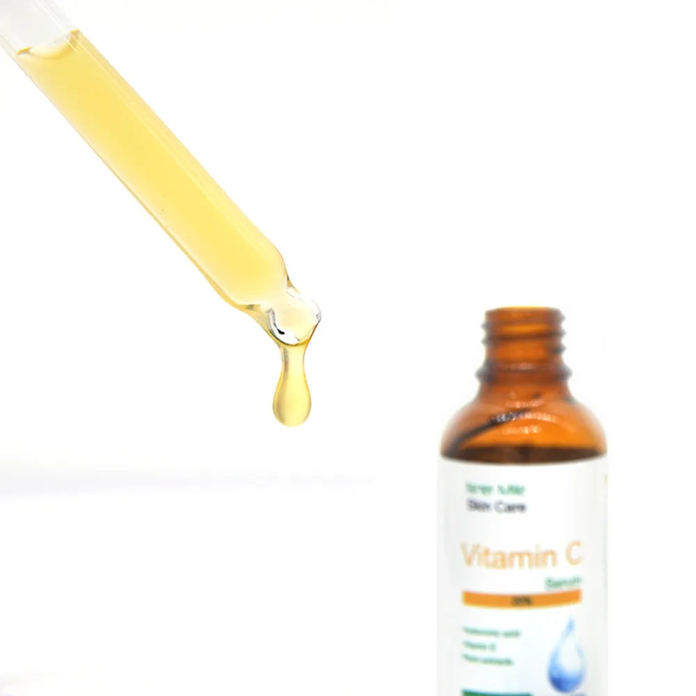 30ml bottle of undiluted Vitamin C essence serum for facial brightening and anti-oxidation.