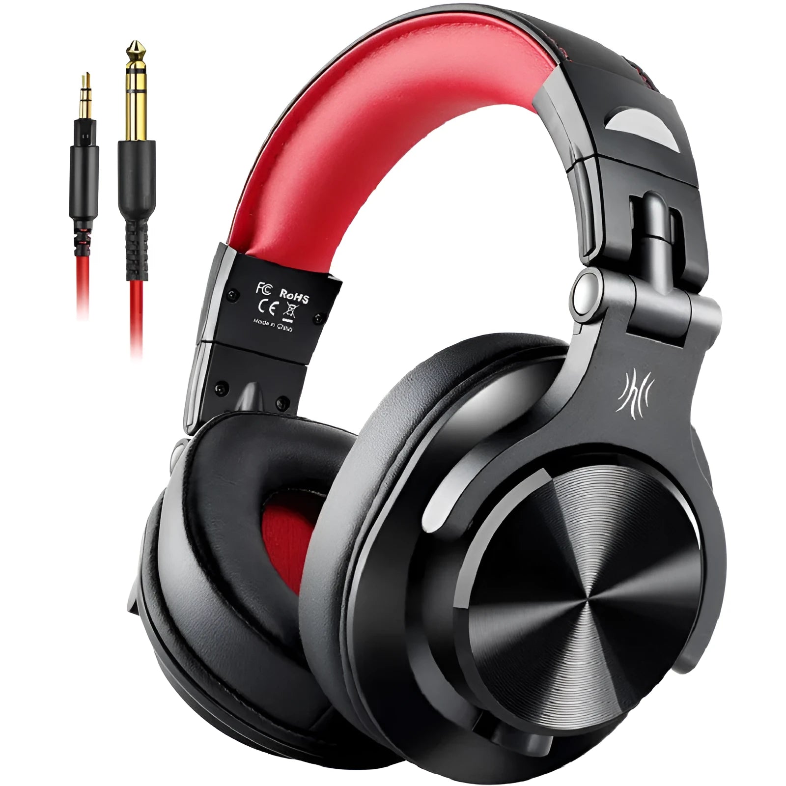 OneOdio over-ear studio headphones with 40mm drivers in black and red colour options