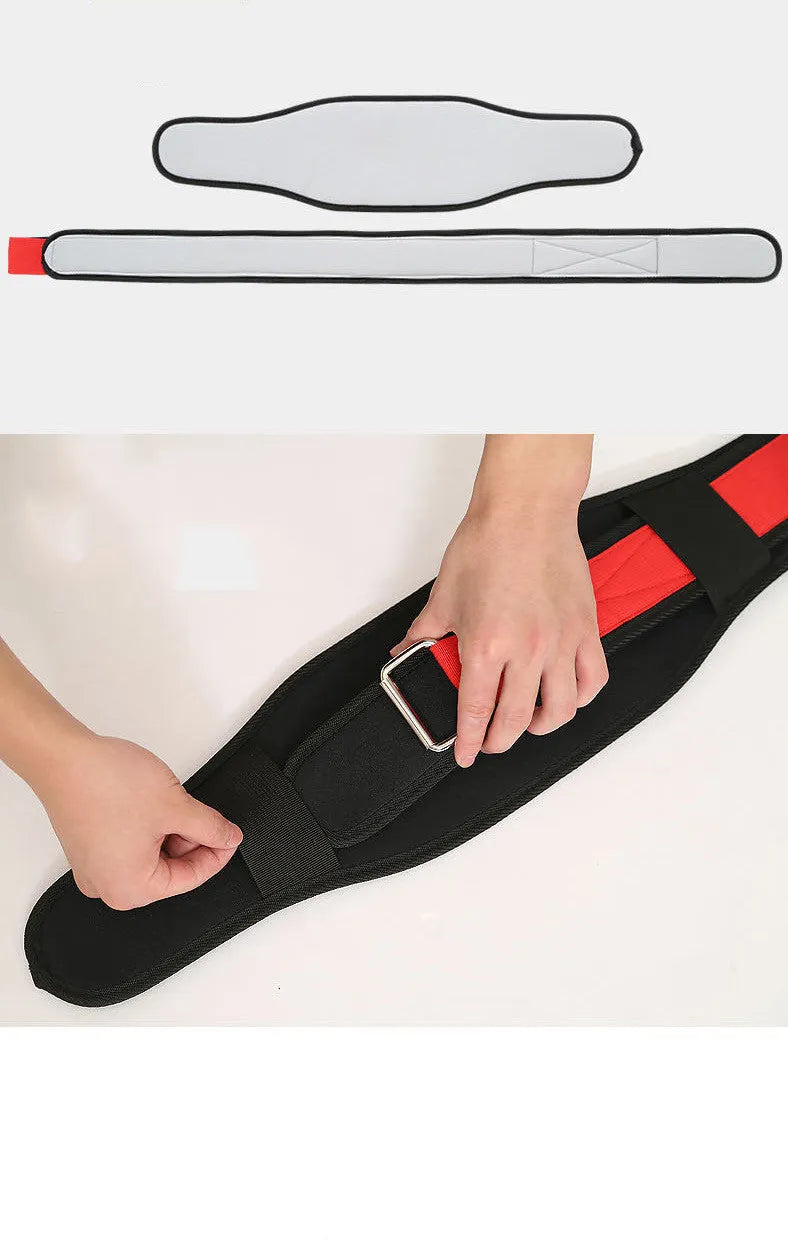 Nylon fitness weightlifting waistband for adults in Black, Red or Yellow colours