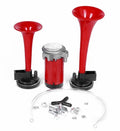 12V motorcycle air horn 105-115dB dual tone black metal for car truck boat