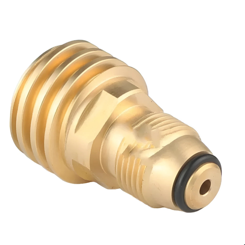 Brass gas brazier adapter with 7mm taper thread for household gas charging applications