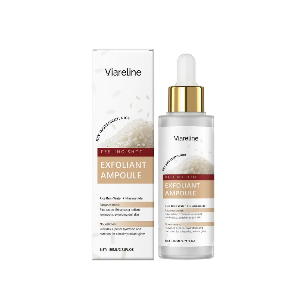 80ml bottle of facial exfoliating and moisturising liquid with hyaluronic acid and salicylic acid
