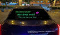 Car interior voice-controlled rhythm light displaying one of its 16 electroluminescent patterns on a 90 by 25 cm panel.