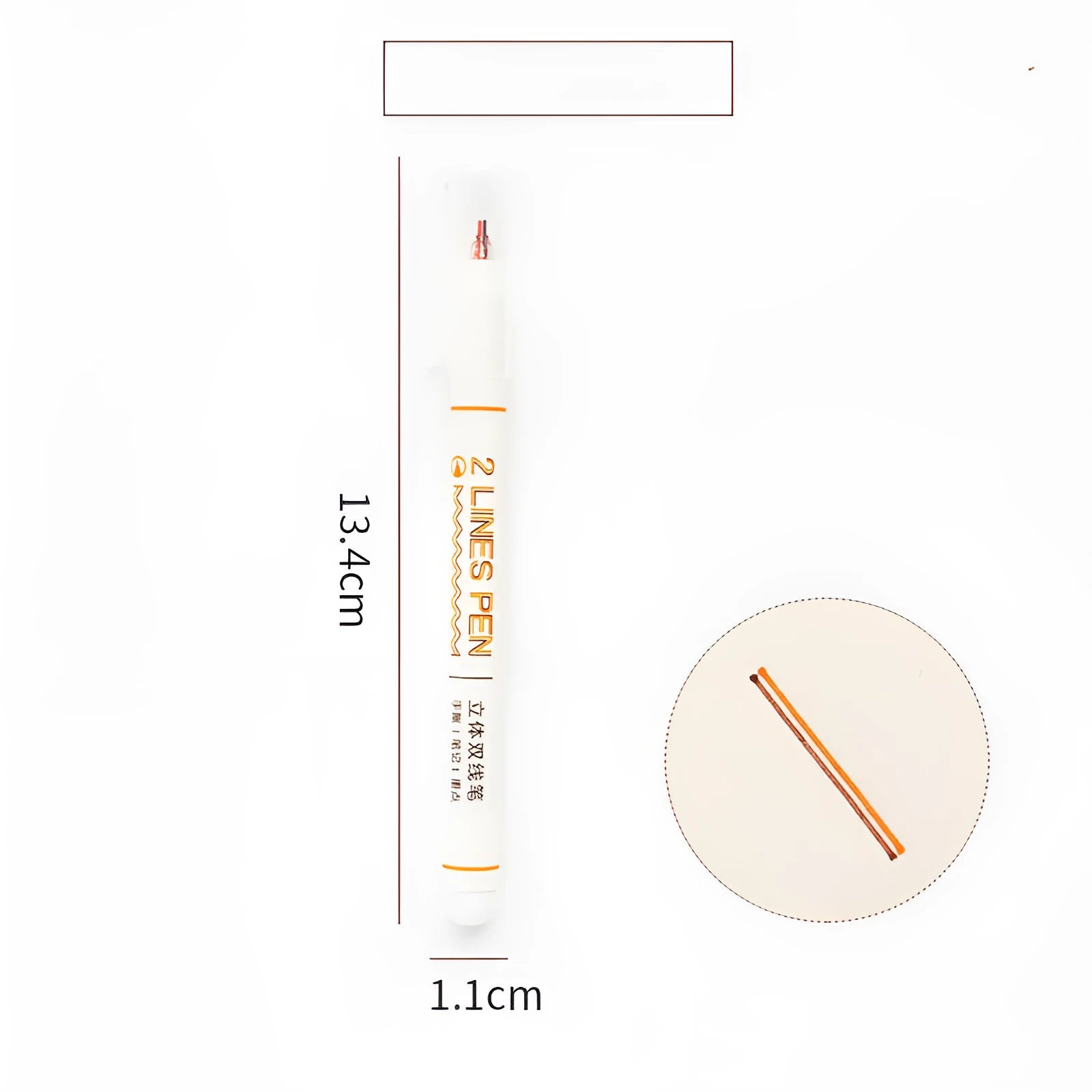 Stereo double line highlighter pen with 0.5mm fine tip, shown in multiple colour options.