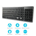 Ultra-thin white and black Bluetooth keyboard for tablets and mobile phones