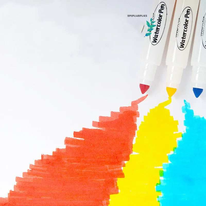 Children's plastic washable watercolour brush pen set in 36 or 48 colour options