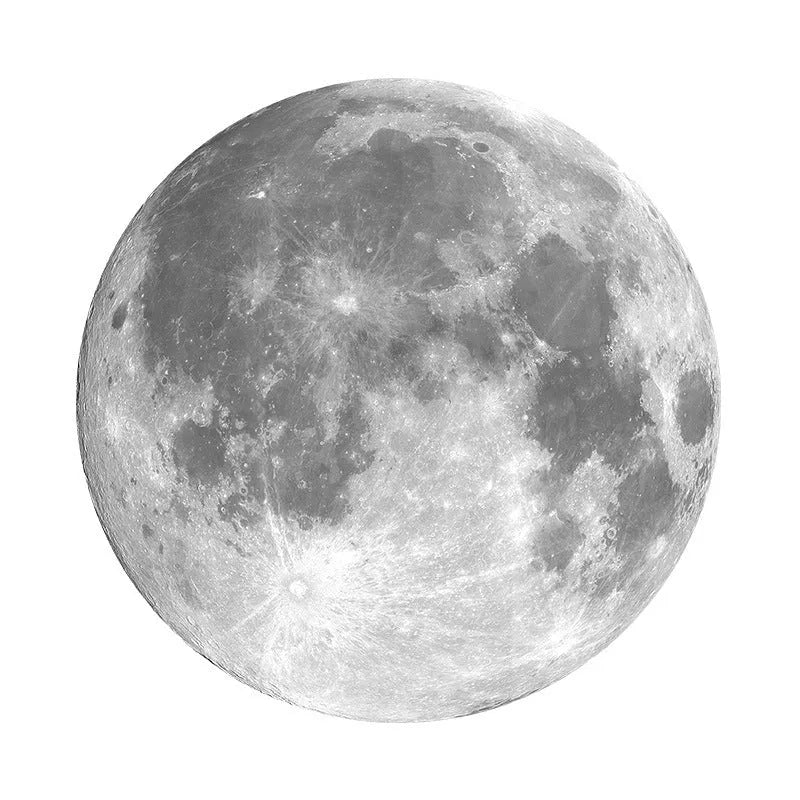Circular natural rubber laptop cushion with celestial planet pattern on silk cloth backing
