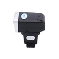 Black ring wearable Bluetooth barcode scanner with USB interface compatible with Apple iOS