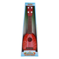 Plastic retro-style ukulele toy for children measuring 38 cm tall with safety construction
