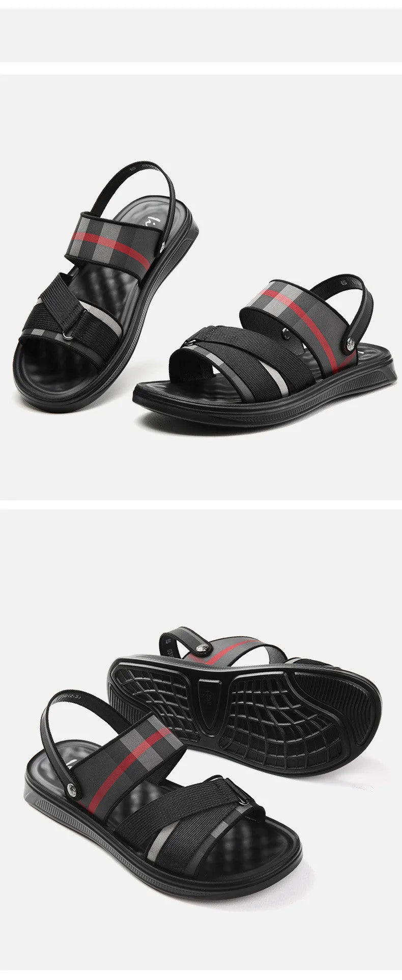Youth leisure sports sandals with Lycra upper in EU sizes 38-44 with international conversion sizing