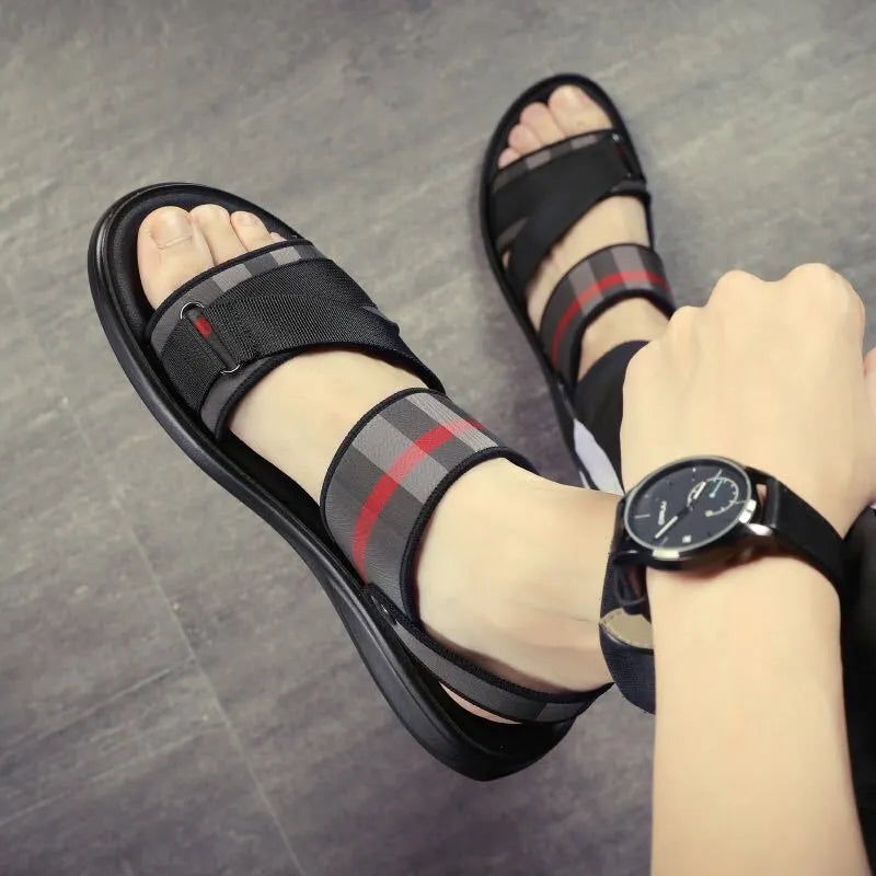 Youth leisure sports sandals with Lycra upper in EU sizes 38-44 with international conversion sizing