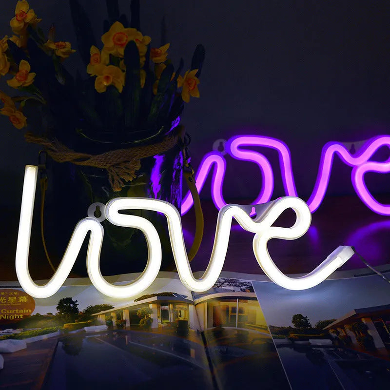 LED neon sign light Model 003 with silicone shell in pink or warm white colour options