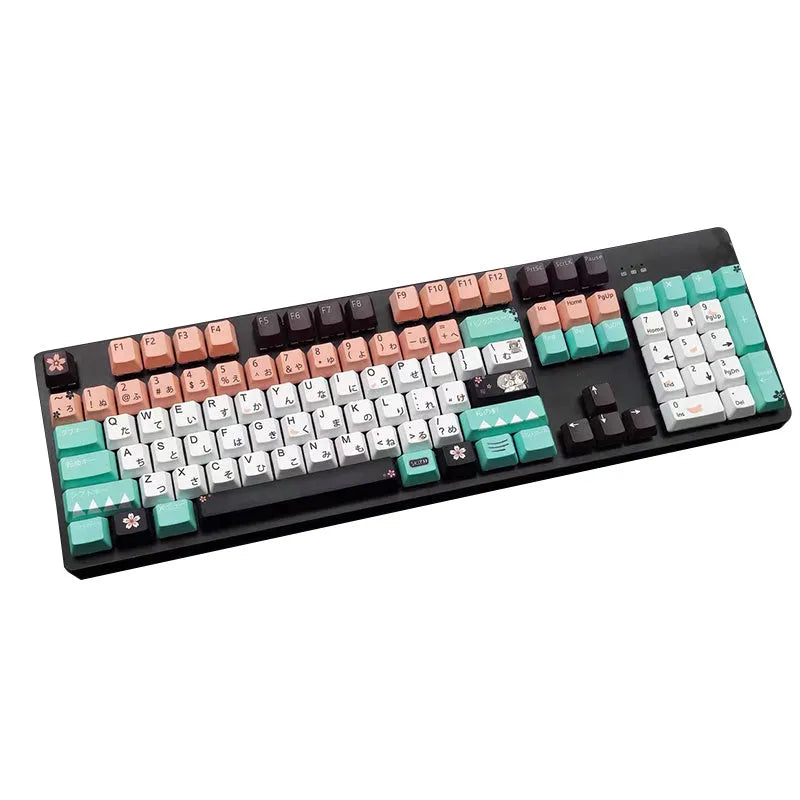 Green mechanical keyboard keycap with Cherry MX interface and USB wireless connection