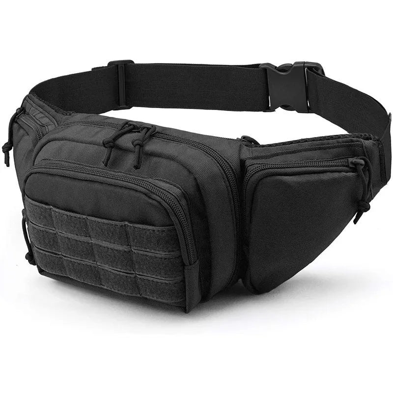 Tactical multifunctional storage waist bag in Black or Khaki colour for men and women