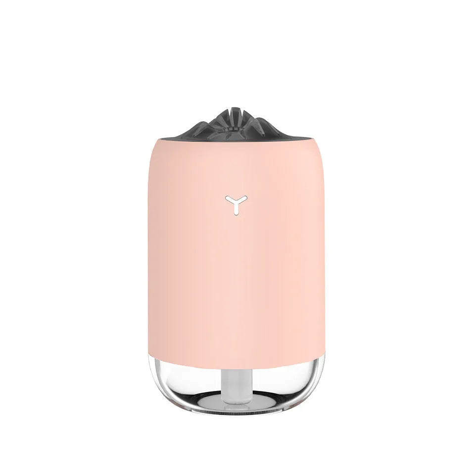 Magic Flame columnar humidifier in white with USB cable and single mist outlet