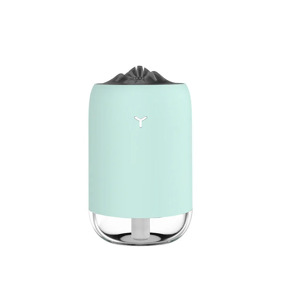 Magic Flame columnar humidifier in white with USB cable and single mist outlet