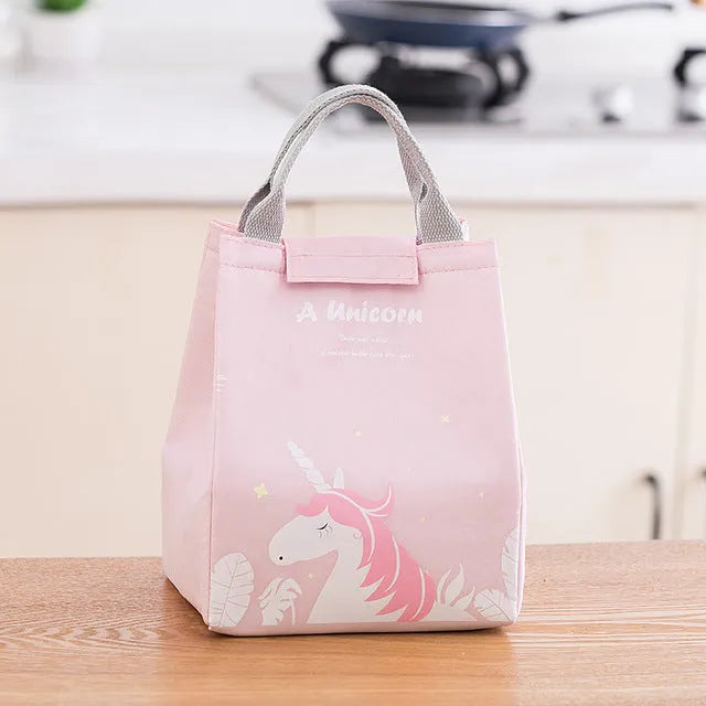 Insulated Oxford cloth lunch bag with thermal fabric in four colour designs