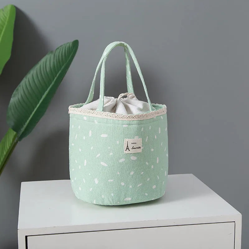 Insulated Oxford cloth lunch bag with thermal fabric in four colour designs