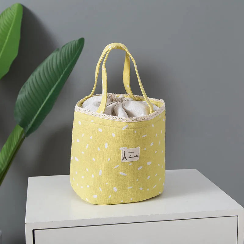 Insulated Oxford cloth lunch bag with thermal fabric in four colour designs