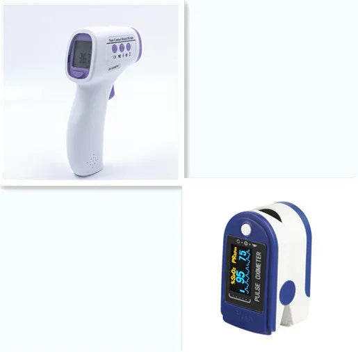 White digital non-contact thermometer with LCD display for infrared temperature measurement