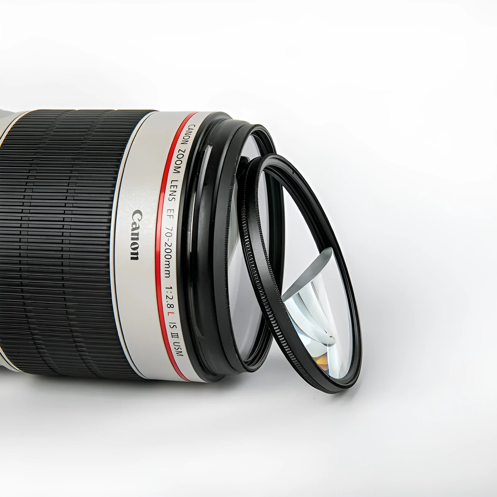 77mm half moon mirror SLR camera filter with cleaning cloth and protective bag