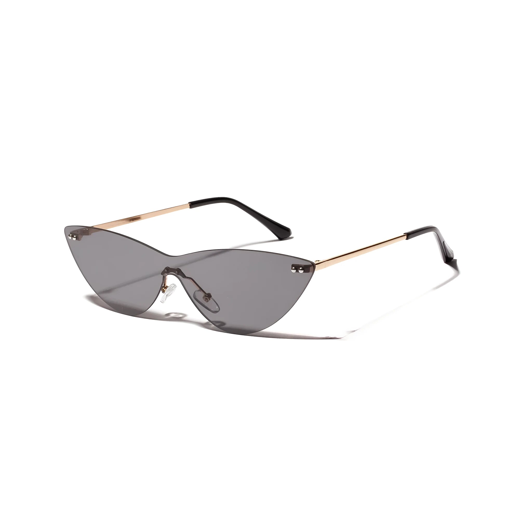 Brown vintage-style metal frame sunglasses for adults with UV400 protection lenses.