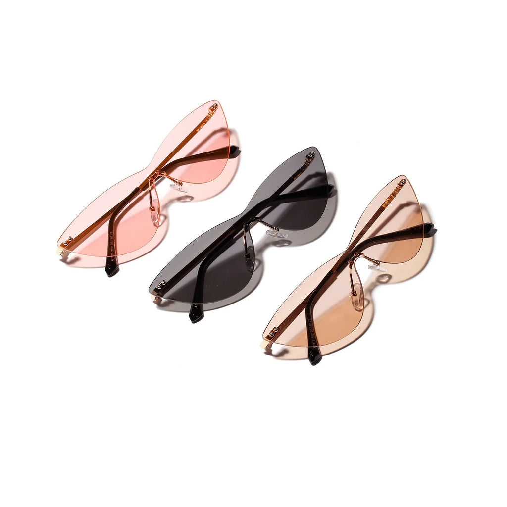 Brown vintage-style metal frame sunglasses for adults with UV400 protection lenses.