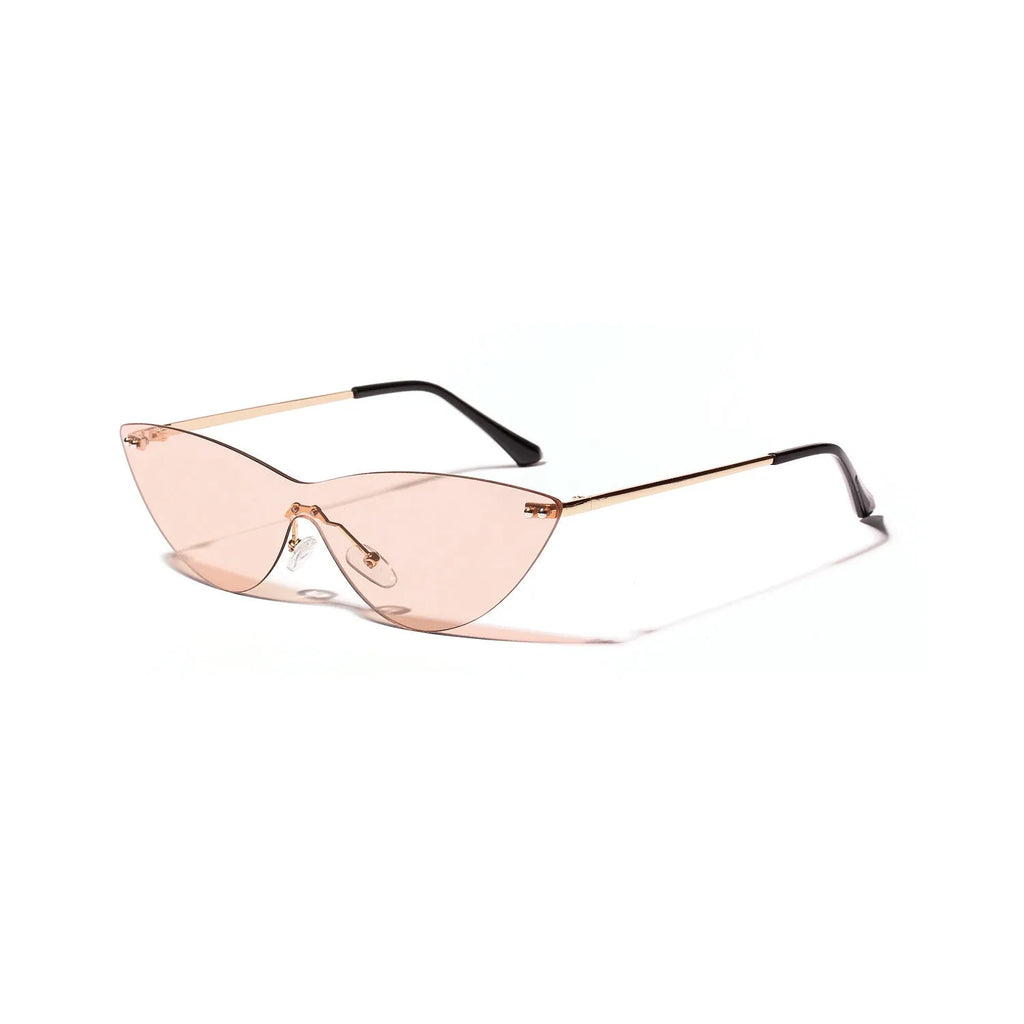 Brown vintage-style metal frame sunglasses for adults with UV400 protection lenses.