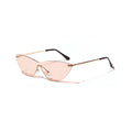 Brown vintage-style metal frame sunglasses for adults with UV400 protection lenses.