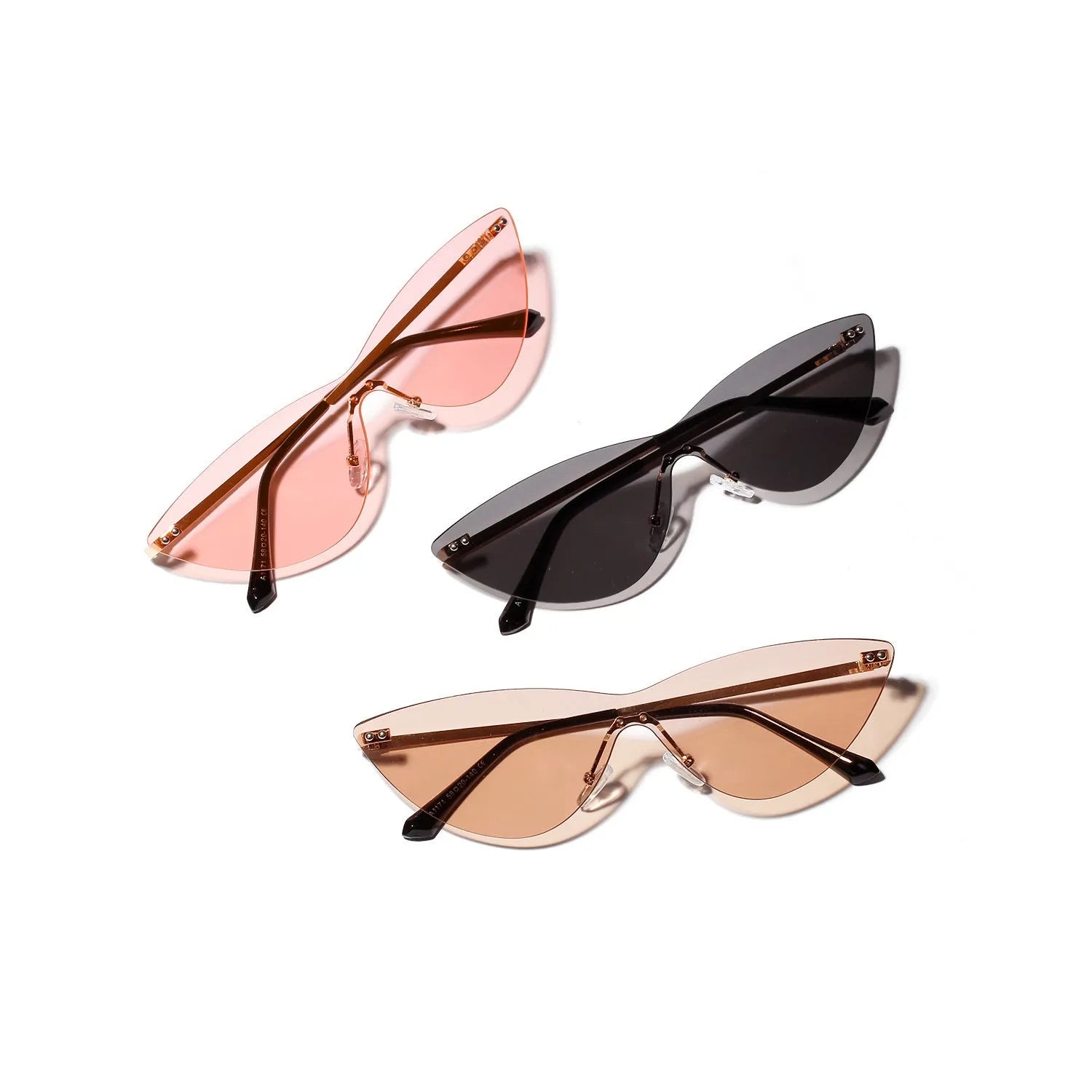 Brown vintage-style metal frame sunglasses for adults with UV400 protection lenses.