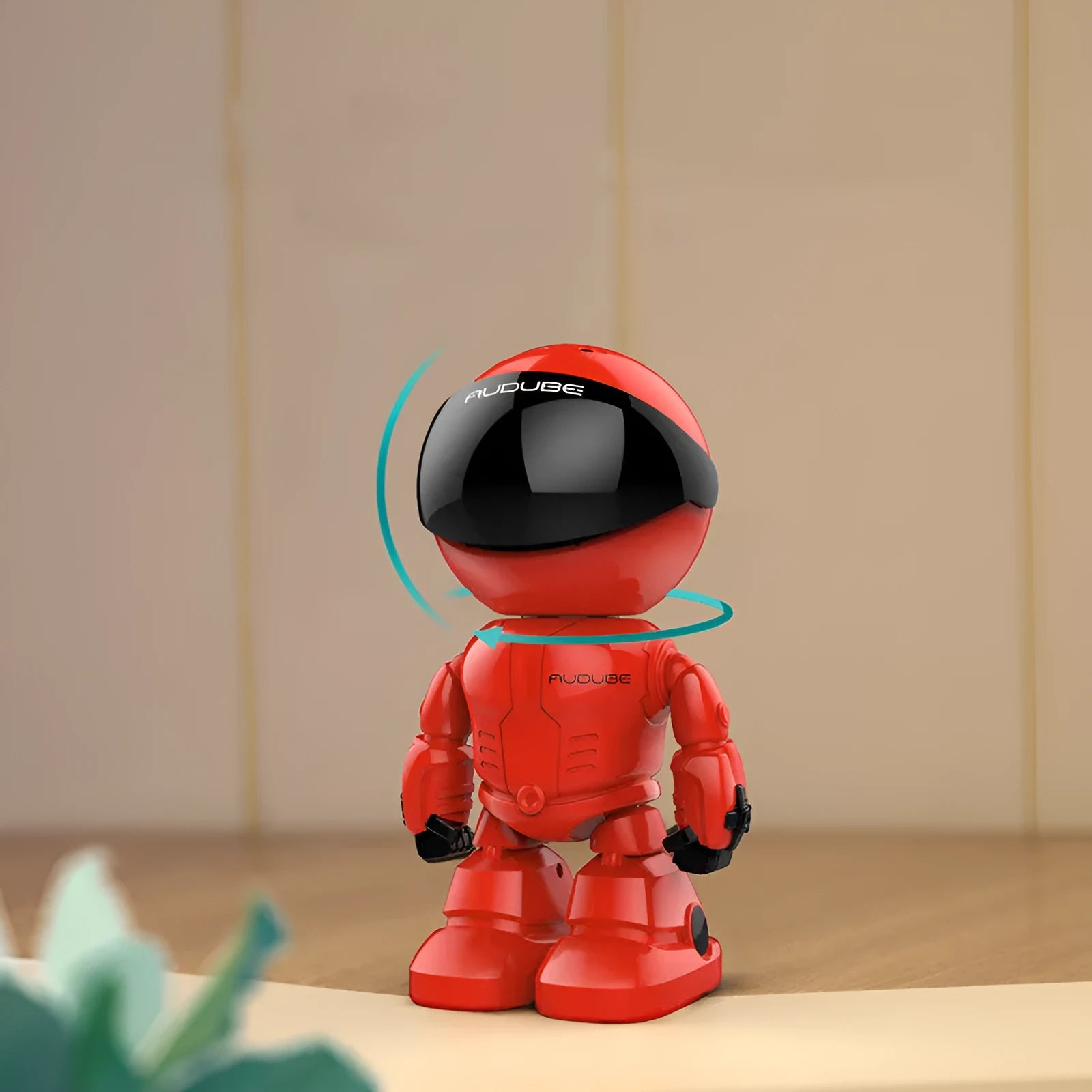 Silver remote HD night vision robot camera with 355-degree rotation capability for security surveillance