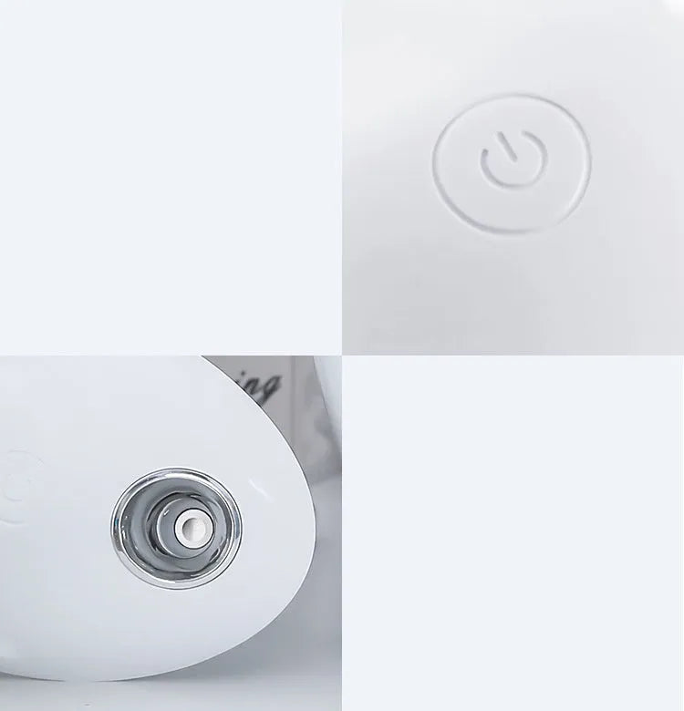 White round USB-powered aromatherapy humidifier with 800ml water tank and quiet 36dB operation