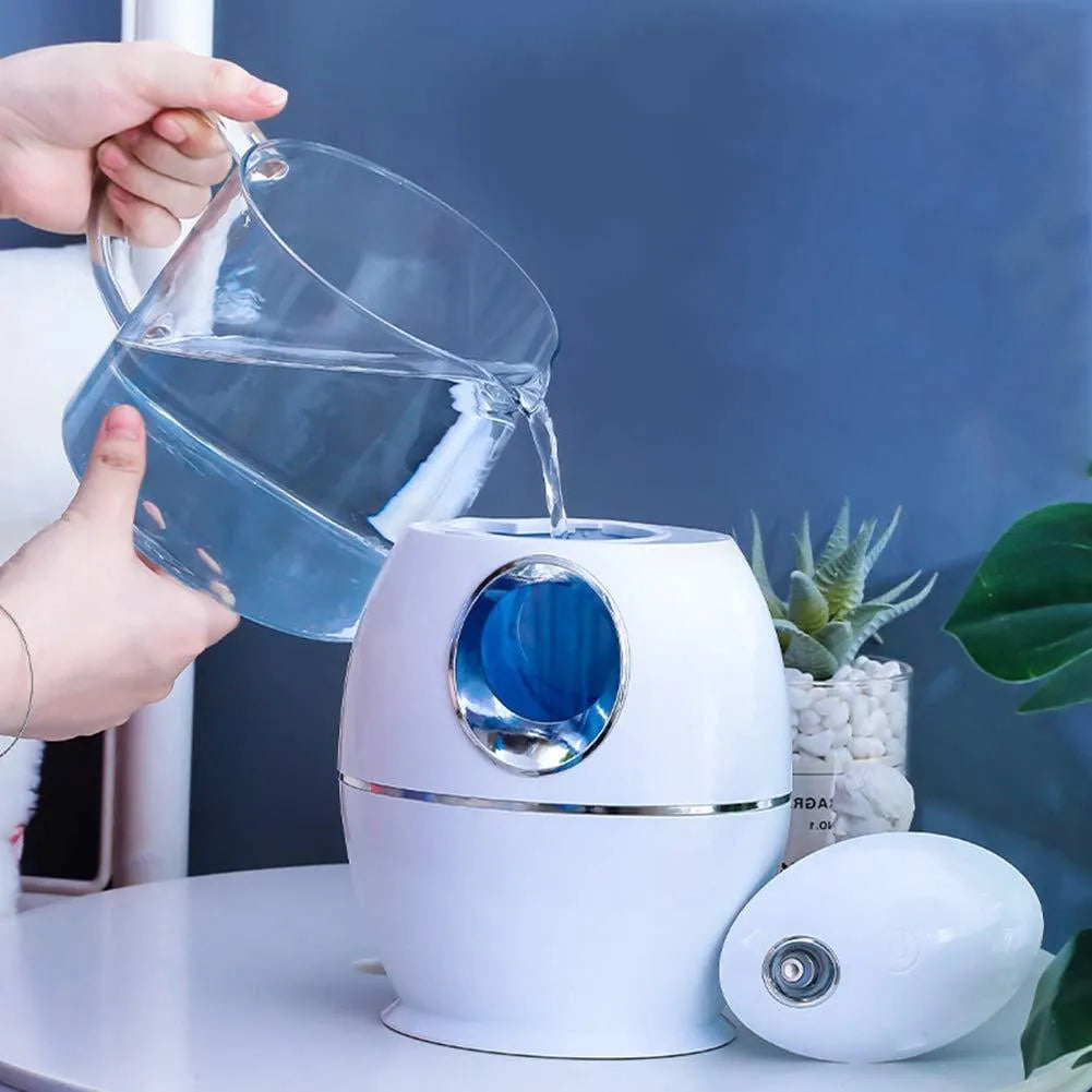 White round USB-powered aromatherapy humidifier with 800ml water tank and quiet 36dB operation
