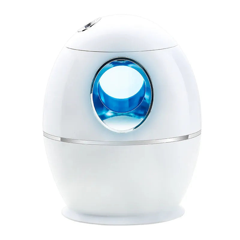 White round USB-powered aromatherapy humidifier with 800ml water tank and quiet 36dB operation