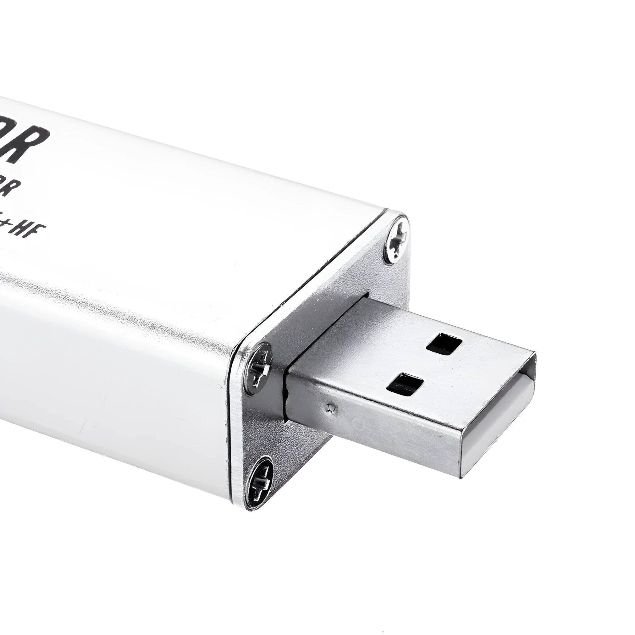 Black metal all-band software receiver with golden SMA connector for 25MHz-1700MHz frequency monitoring