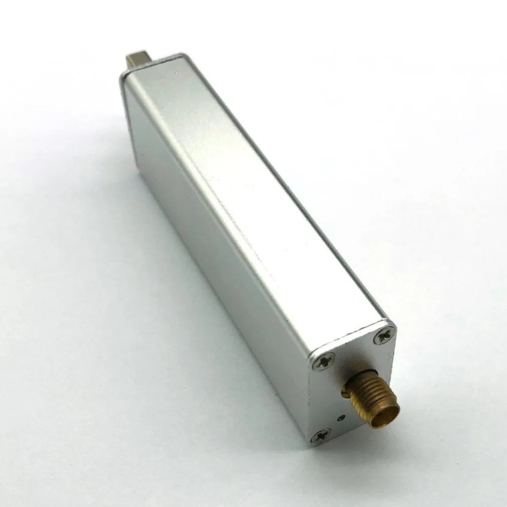 Black metal all-band software receiver with golden SMA connector for 25MHz-1700MHz frequency monitoring