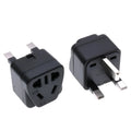 Square three-pin universal power adapter with five output ports in white or black