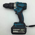 Cordless multifunction impact drill with 13mm chuck and lithium-ion battery