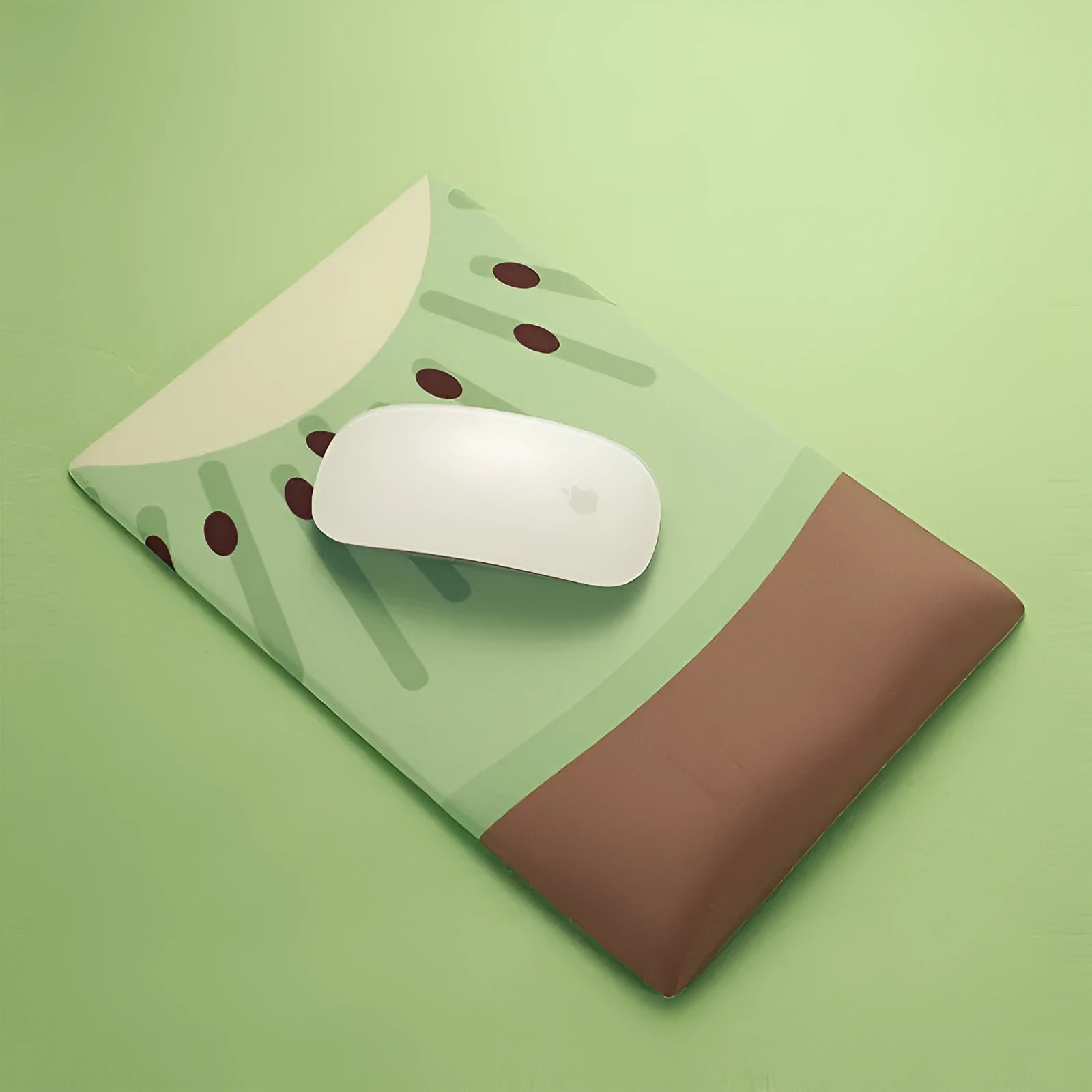 Colourful thickened cloth and silicone wrist support mouse pad on a desk